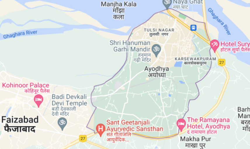 Ayodhya Ram Mandir Map